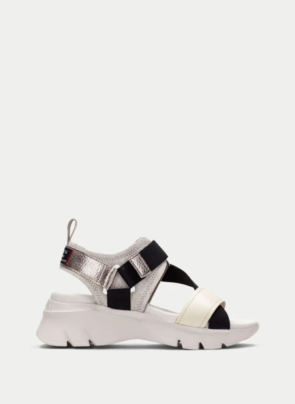 sandals sport latte-black-champagne hispanitas