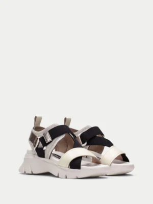 sandals sport latte-black-champagne hispanitas