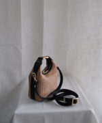 Maggie in Raffia & Black Leather