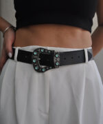 Perle Leather Belt – Black